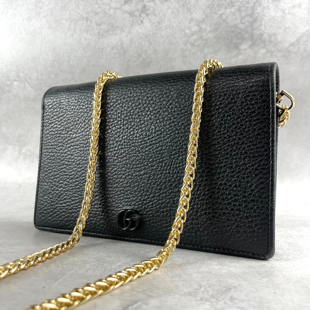 入手困難✨ GUCCI グッチ チェーンショルダー ウォレット ブラック