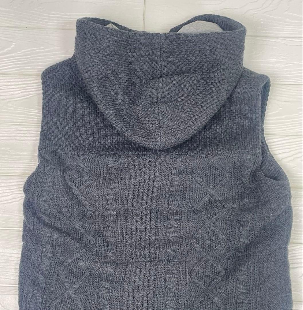 Burberry ブラックレーベル　中綿フーデッドニットベスト　パーカーベスト