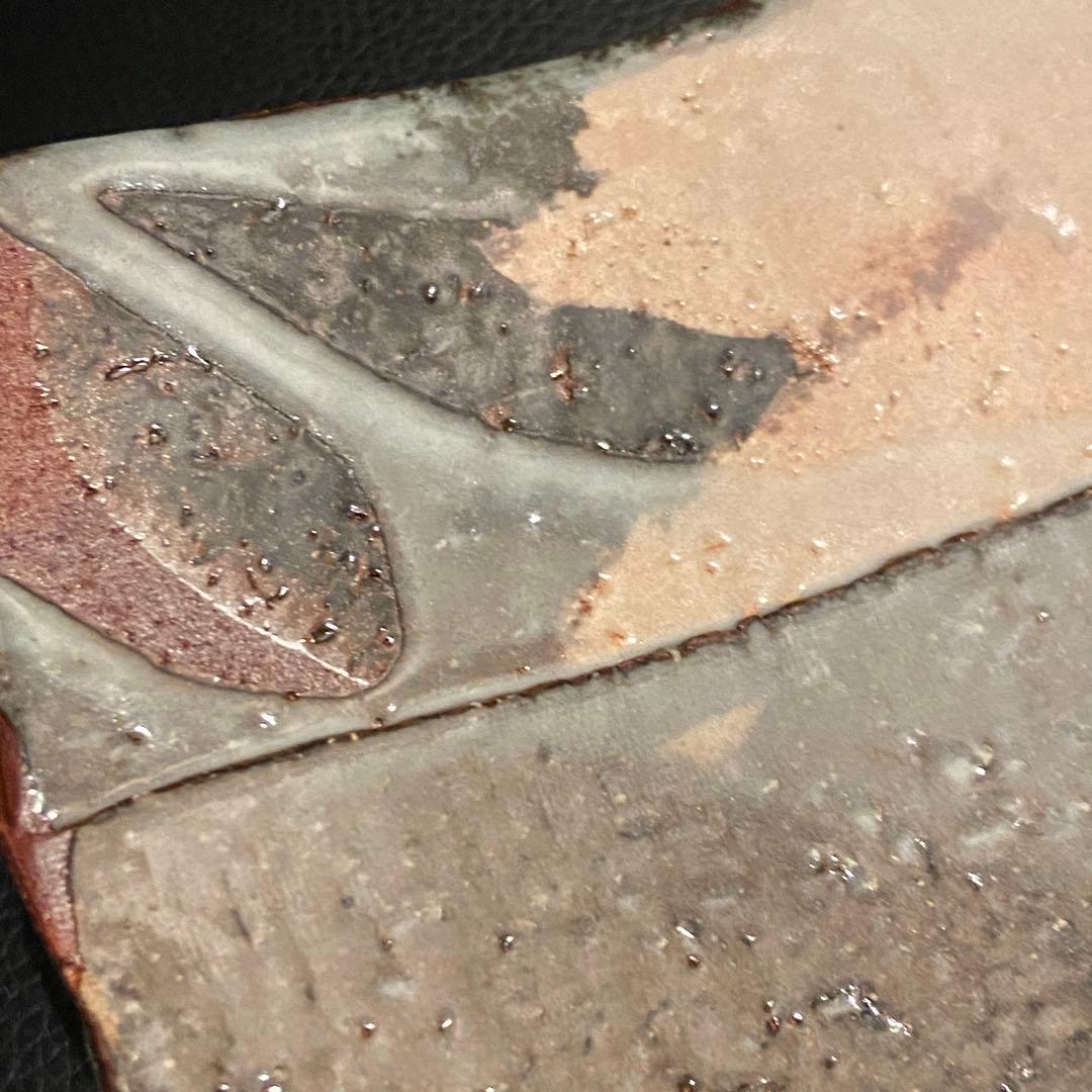 梅山窯 中村卓夫 象嵌色絵 長皿 盛皿 作家もの 共箱 共布 九谷焼 陶器 陶板