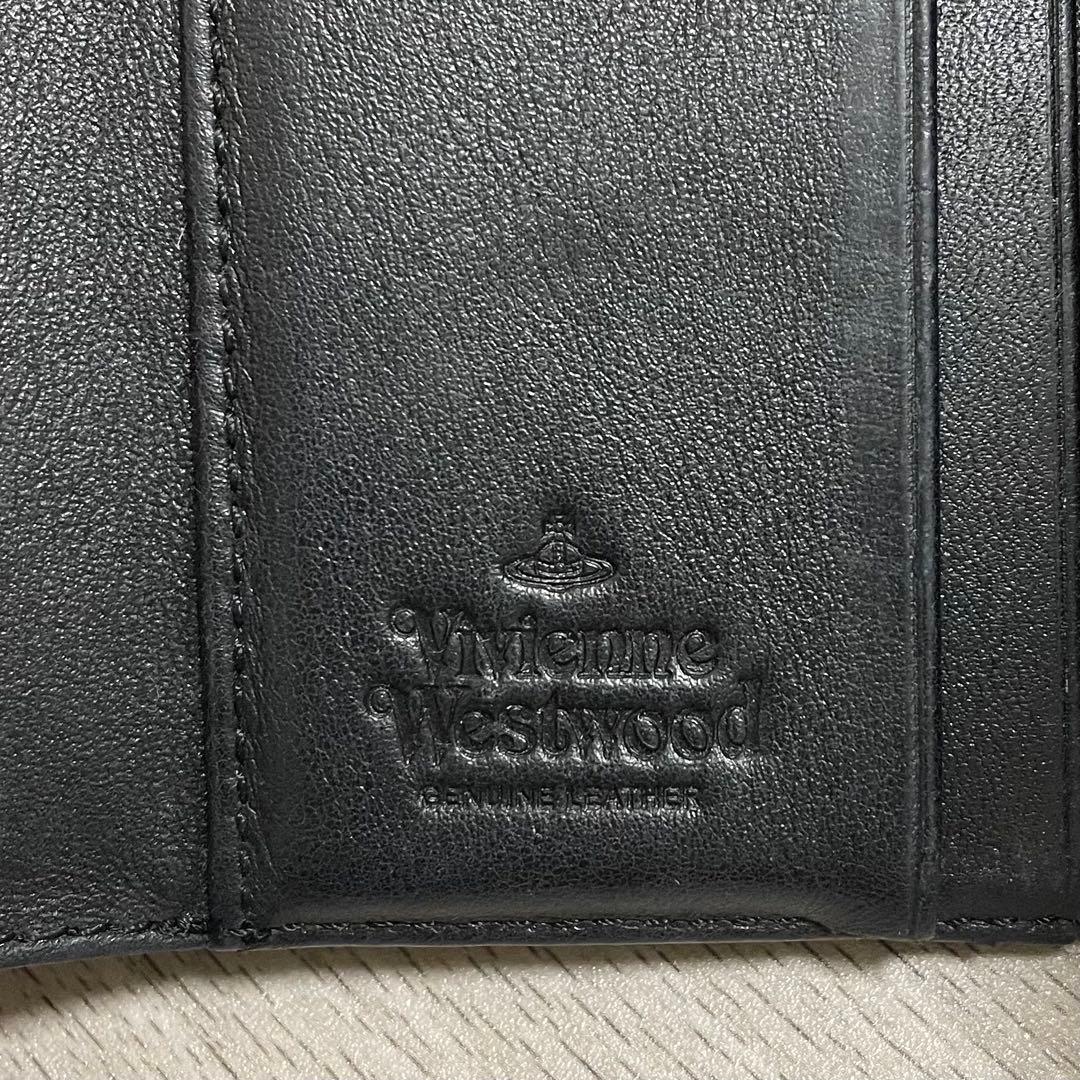 Vivienne Westwood ブラックレザー　三つ折り財布