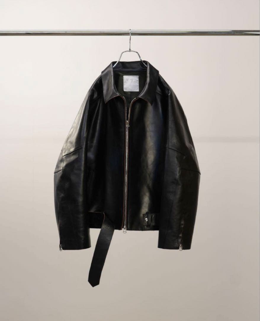【ぷ様用】Ancellm レザージャケット＋カットソーブラックセット