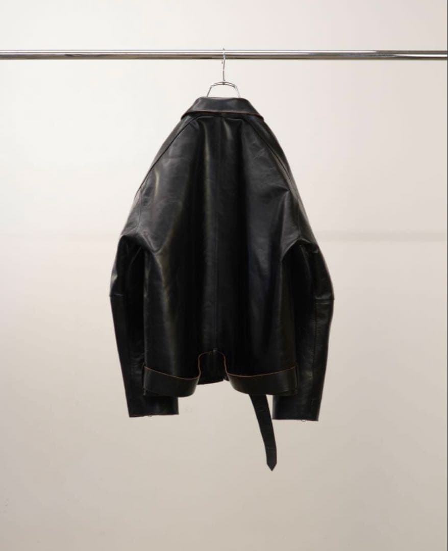 【ぷ様用】Ancellm レザージャケット＋カットソーブラックセット