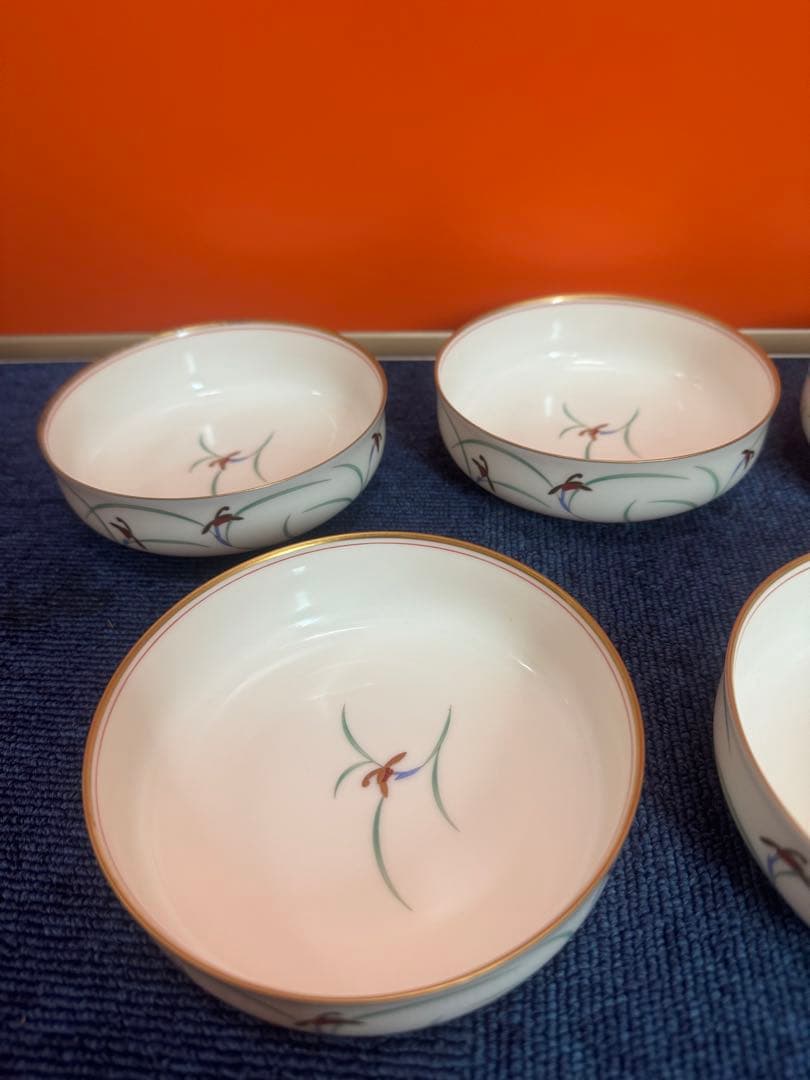 1703 香蘭社　リンドフィールド　小鉢　5客　金彩　未使用