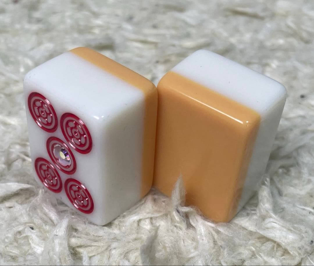 麻雀牌 般若 28mm牌 イエロー ダイヤ牌、カラー点棒　【廃盤】