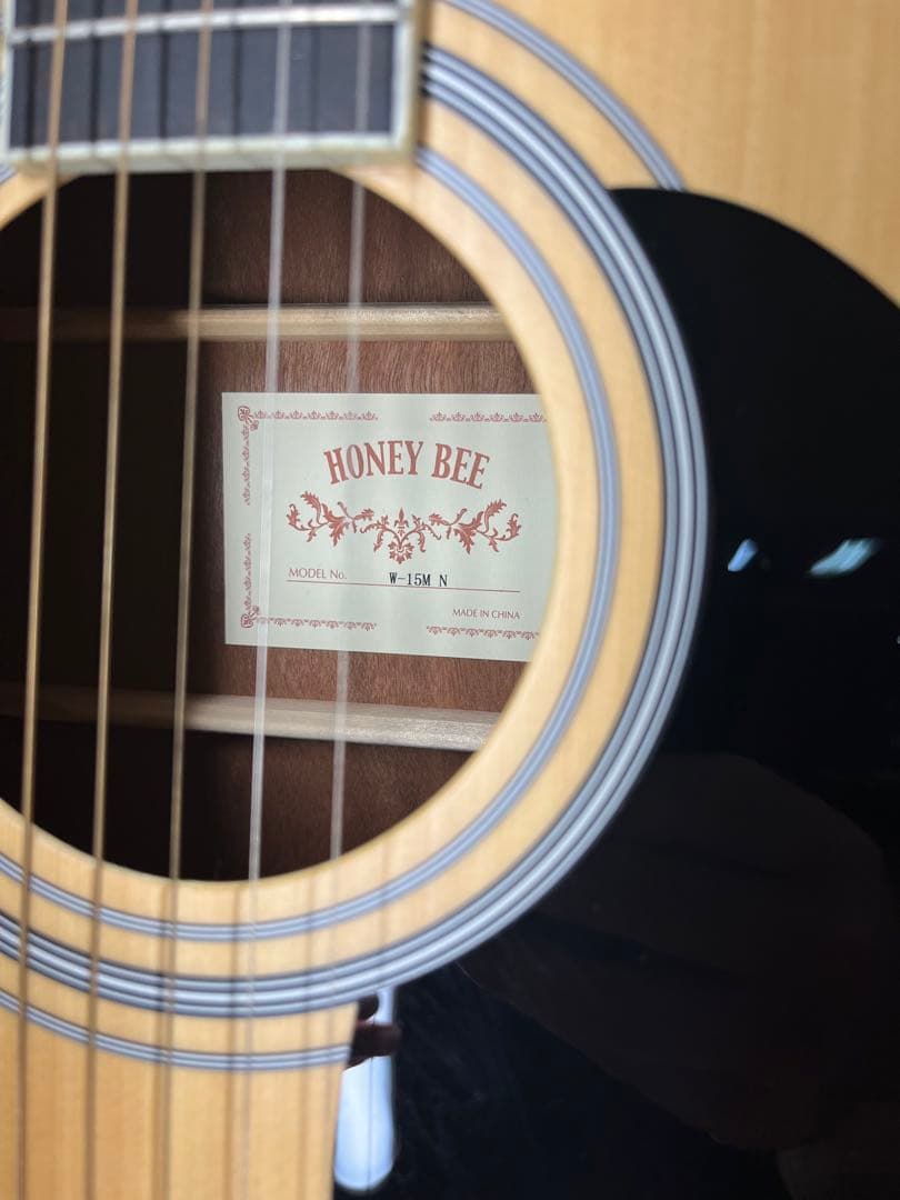 美品 HONEY BEE W-15M N アコースティックギター ハードケース付
