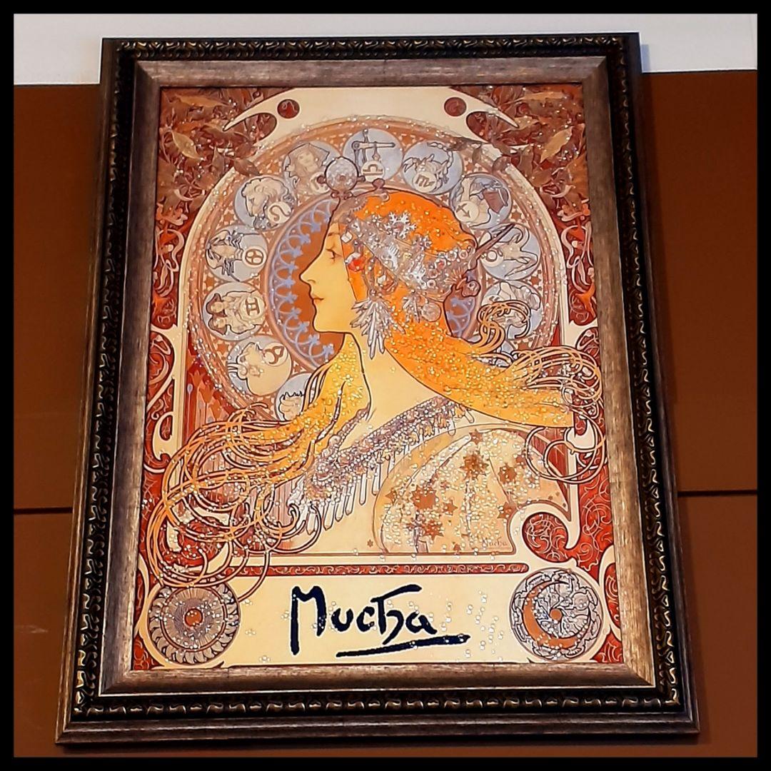 輸入雑貨　天然水晶石　フィリッポ・リッピ作『聖母子と二天使』　クリスタルアート