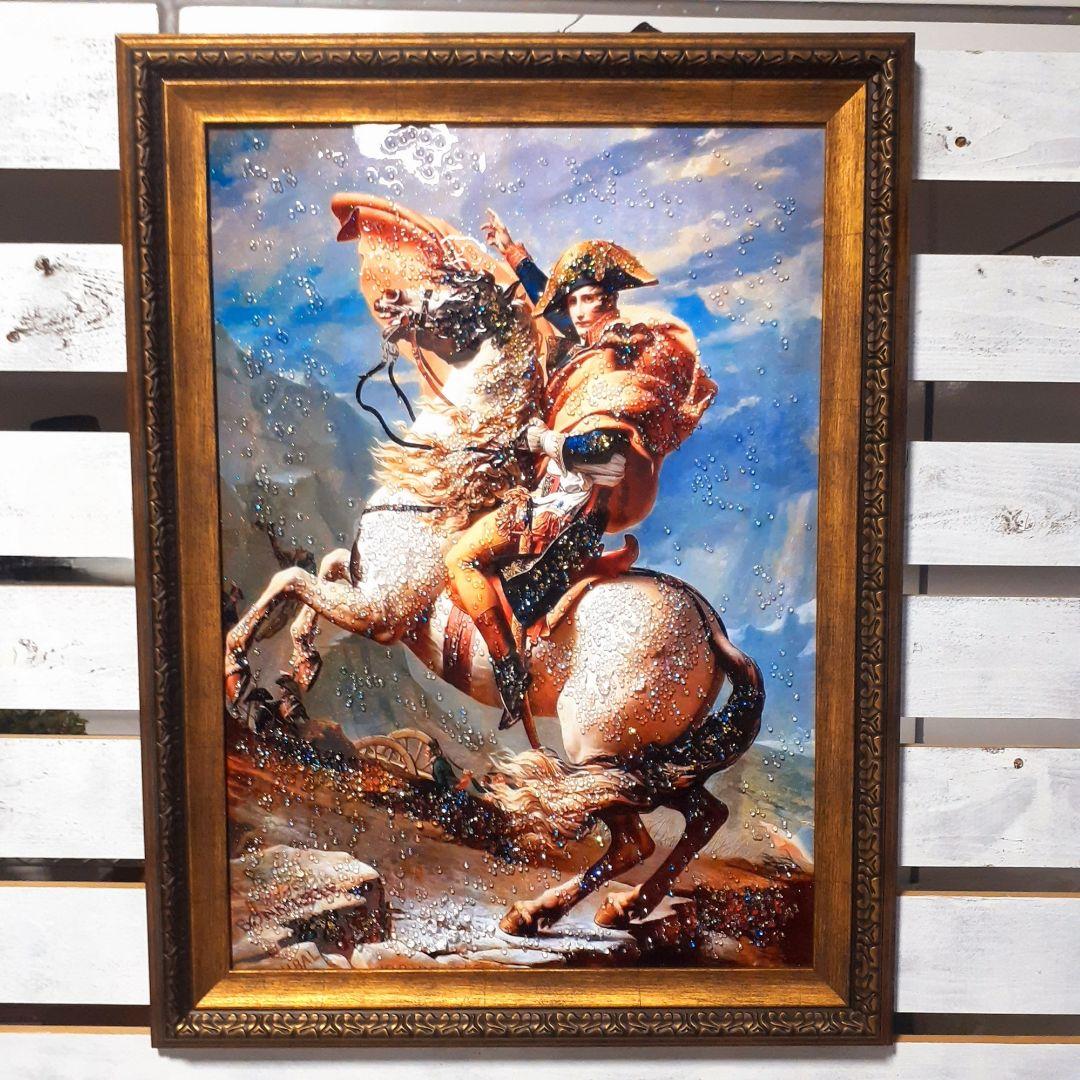 輸入雑貨　天然水晶石　フィリッポ・リッピ作『聖母子と二天使』　クリスタルアート