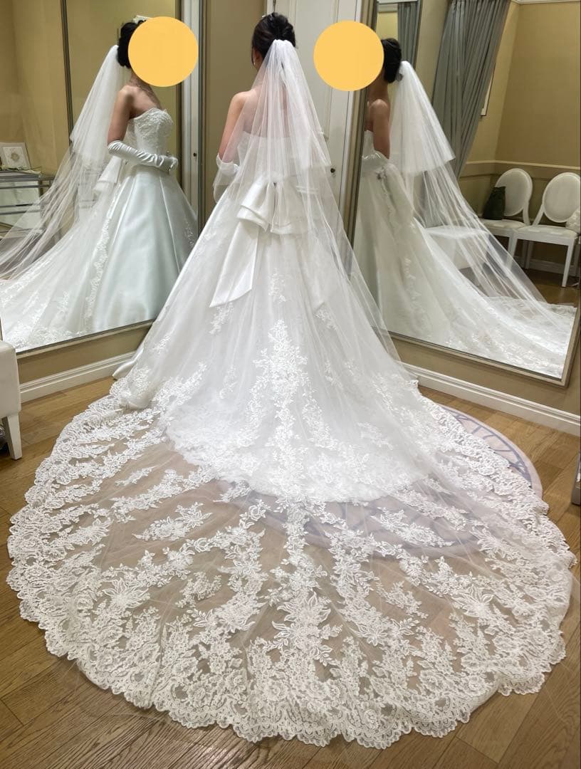 candywater1101様用　ロングラメチュールウエディングベール(3m)