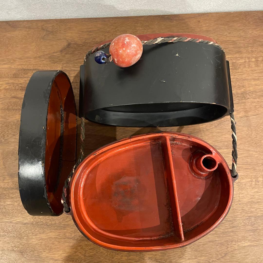 弁当箱　時代物　骨董　漆塗り　古美術　古道具