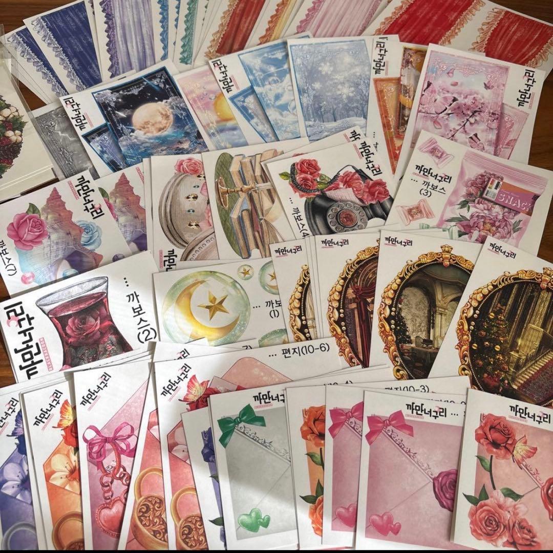 【処分価格】　人物/装飾ステッカー　ブリキ缶ケース　まとめ売り　80サイズ