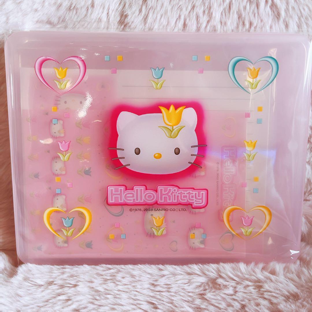 希少レア　ハローキティ　ケース入　レターセット　チューリップ　2003 サンリオ