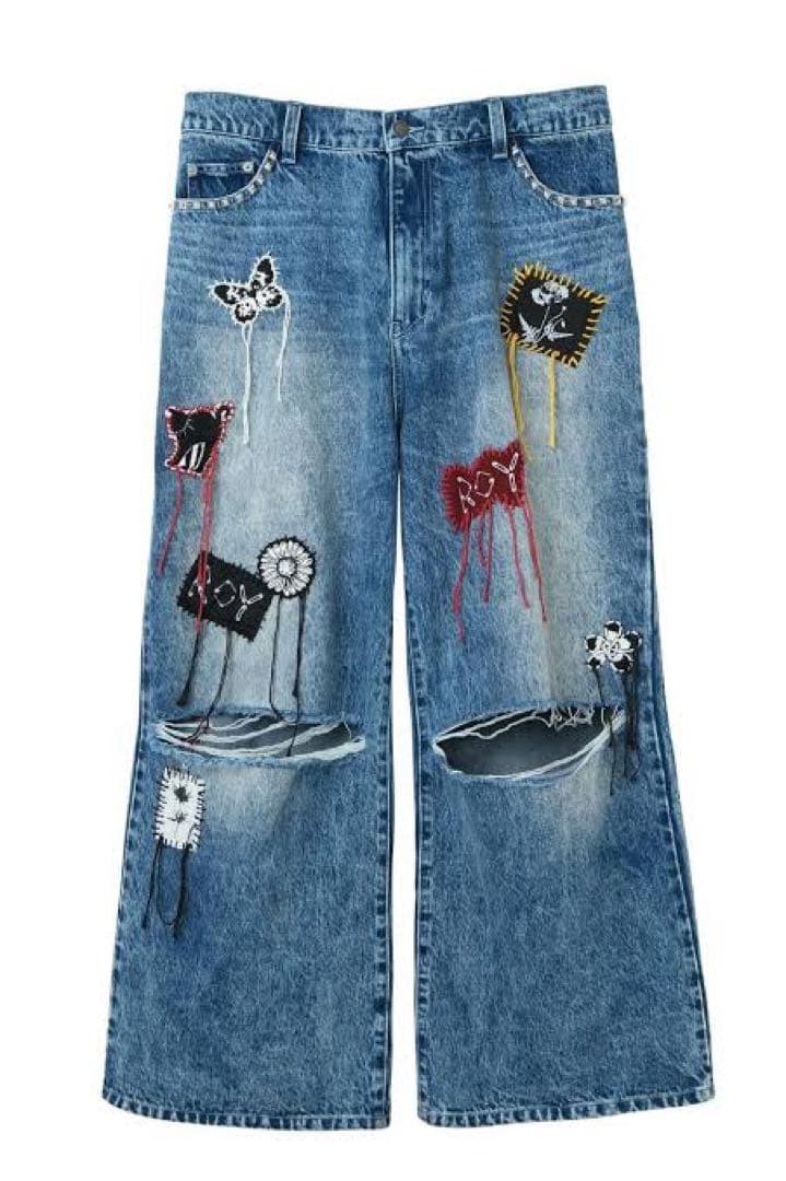 LiSA★ROY★クラッシュデニムパンツ★Sサイズ★未使用品