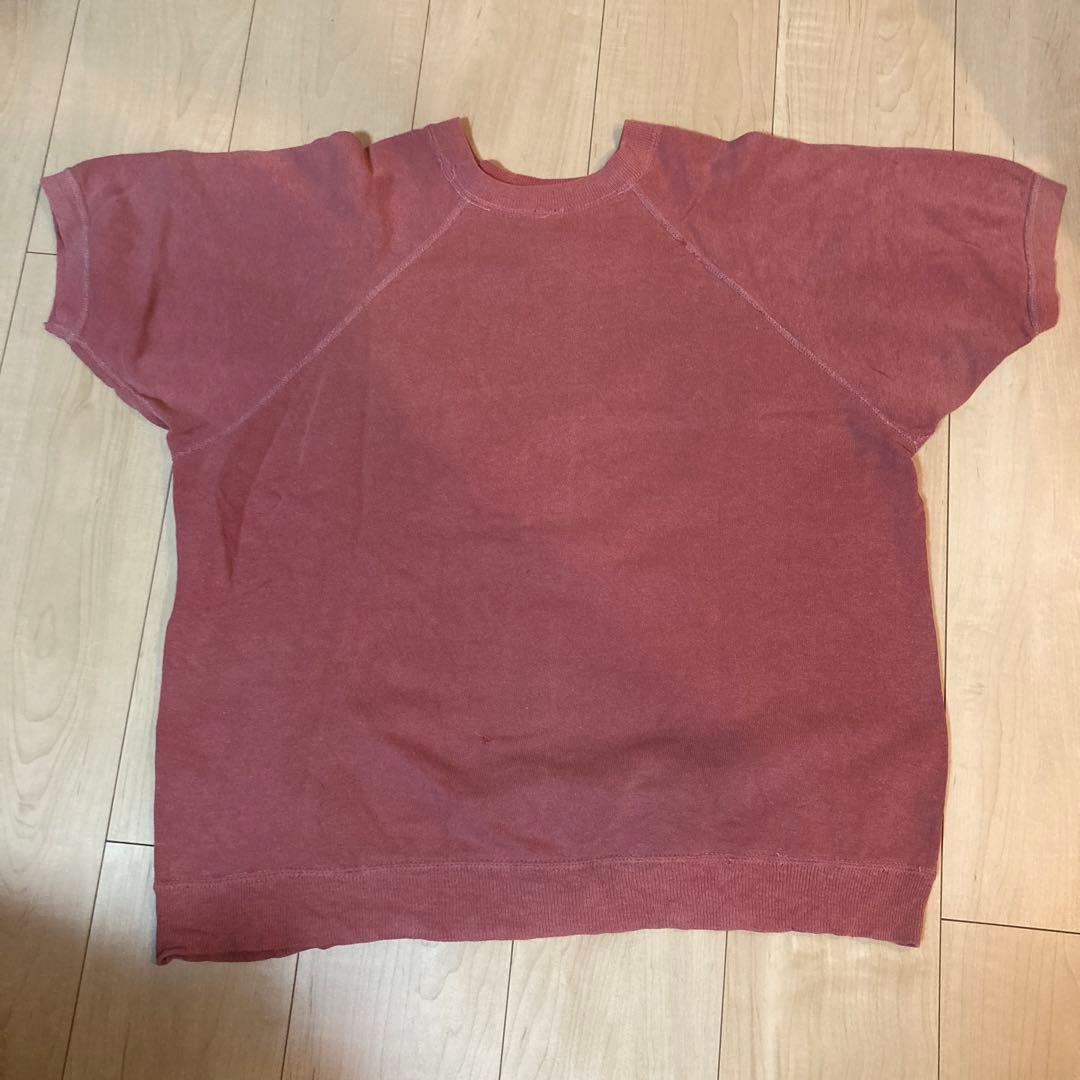 60s 半袖スウェット　フェード赤　XL程度