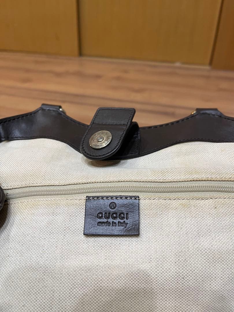 GUCCI グッチ スーキー ハンドバッグ キャンバスレザーGGモノグラム