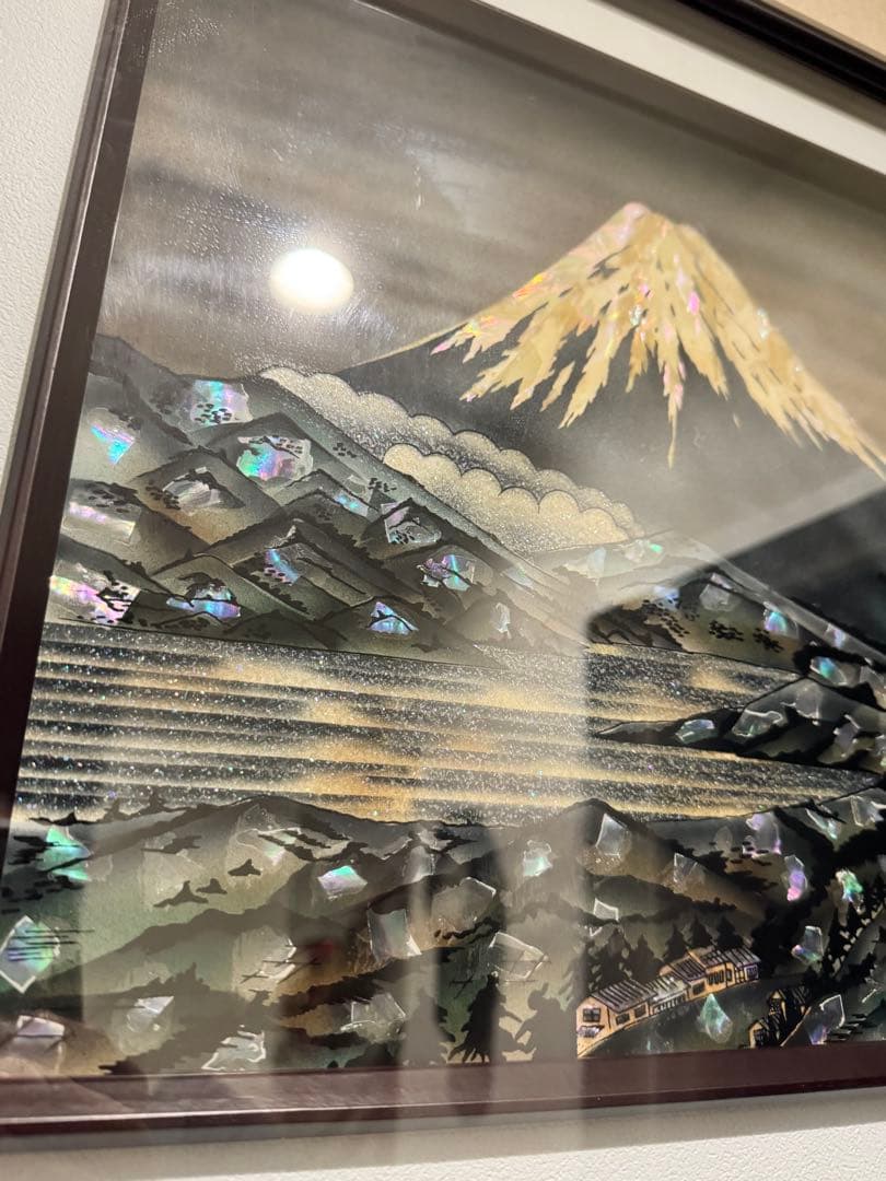 螺鈿山富士額 和室飾り額