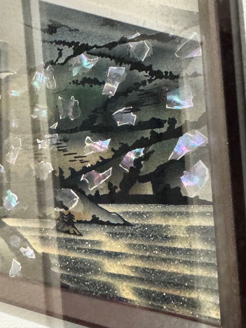 螺鈿山富士額 和室飾り額