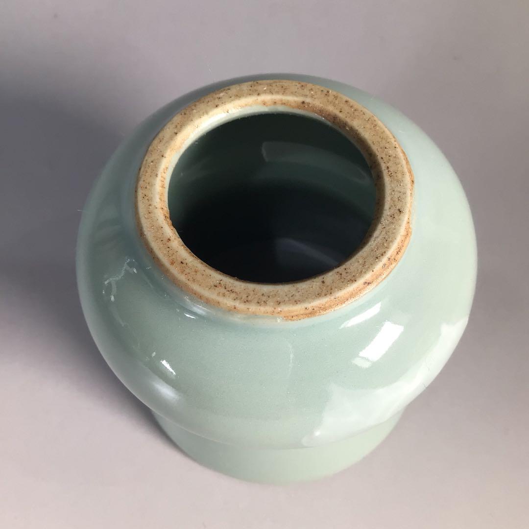 Ｍ５６６　皆具　『京焼』『平安静山造』『桐文』『青磁皆具』　共箱　茶道具