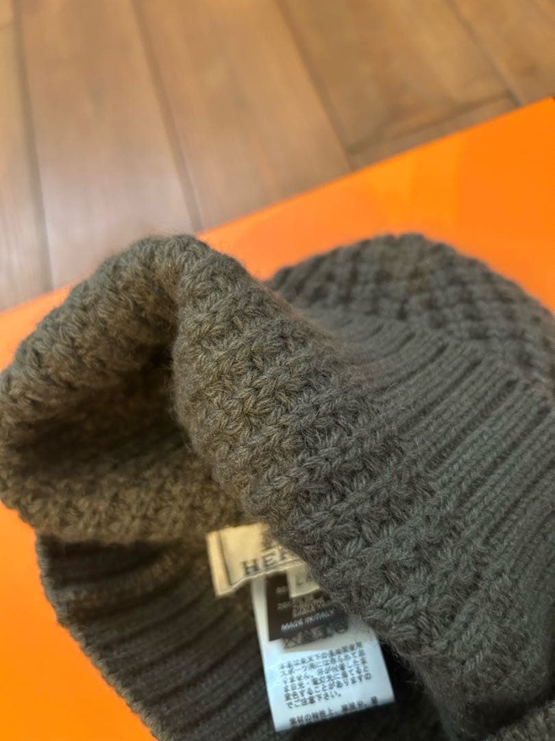 最終値下げ　エルメスHERMES カシミヤ　ニットキャップ