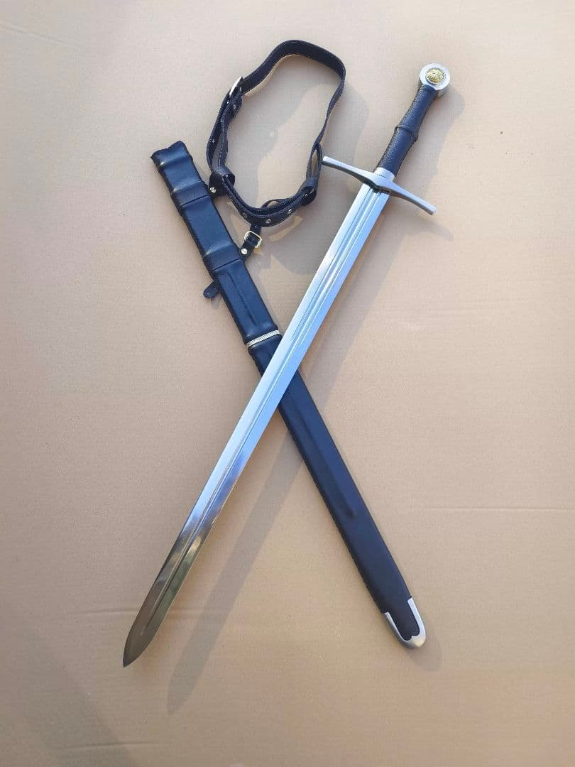 先鋒の騎士 広刃の剣 古兵器 武具 手鍛造打 西洋剣 長剣【希少】高級 鑑賞用