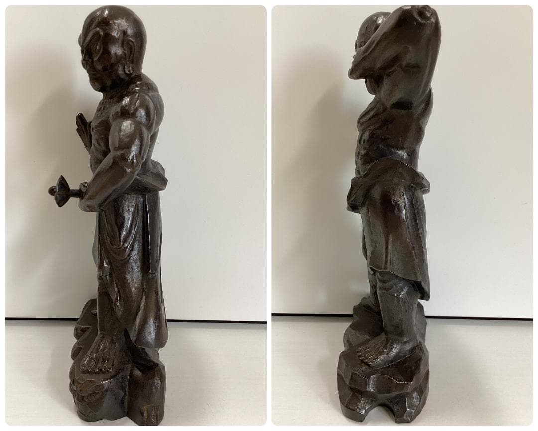 阿吽像　仁王像　2体セット　金剛力士像　仏像　骨董品　A140