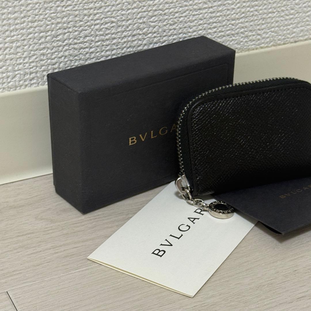 【未使用保管品】BVLGARI ブルガリ ブラックレザー スマートキーケース
