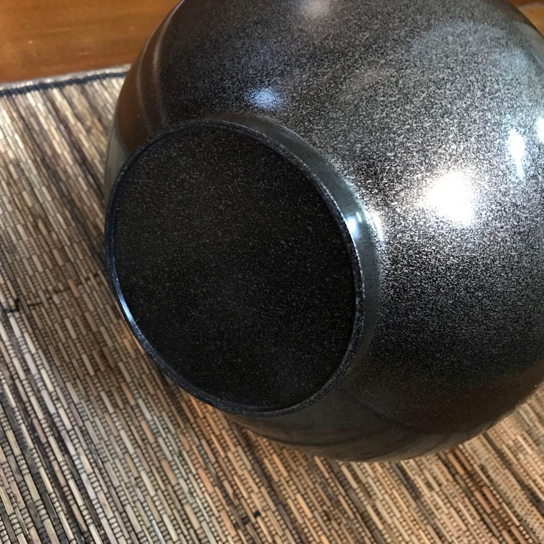 ★ 鶴の彫刻壺　花器　骨董　銅製壺　アンティーク　銅器壺