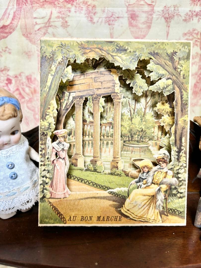 フランスアンティークAU BON MARCHE 1900年パリ万博　立体カード❷