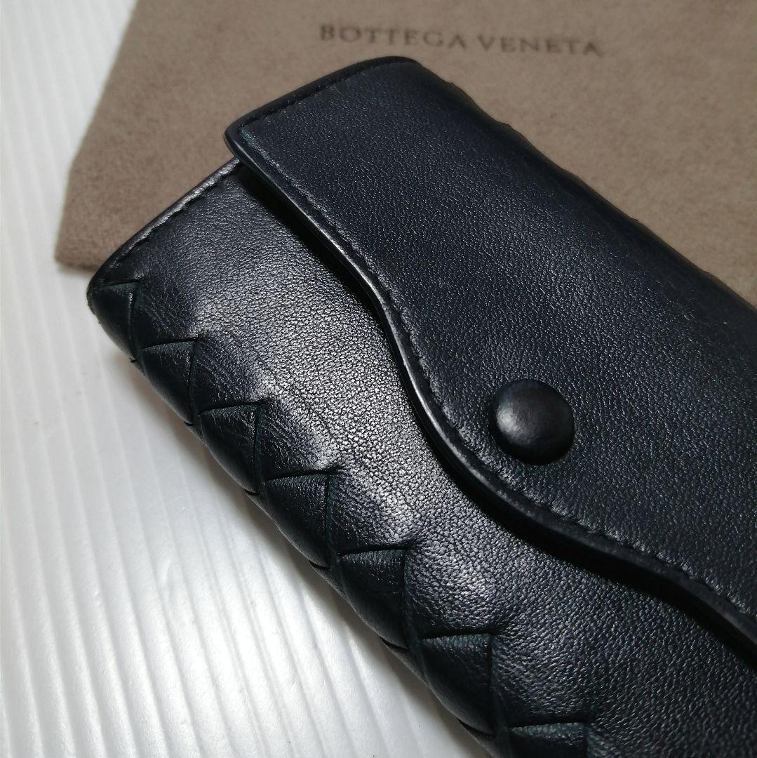 ◆ボッテガヴェネタ◆高級 キーケース レザー 極美品 ネイビー イントレチャート