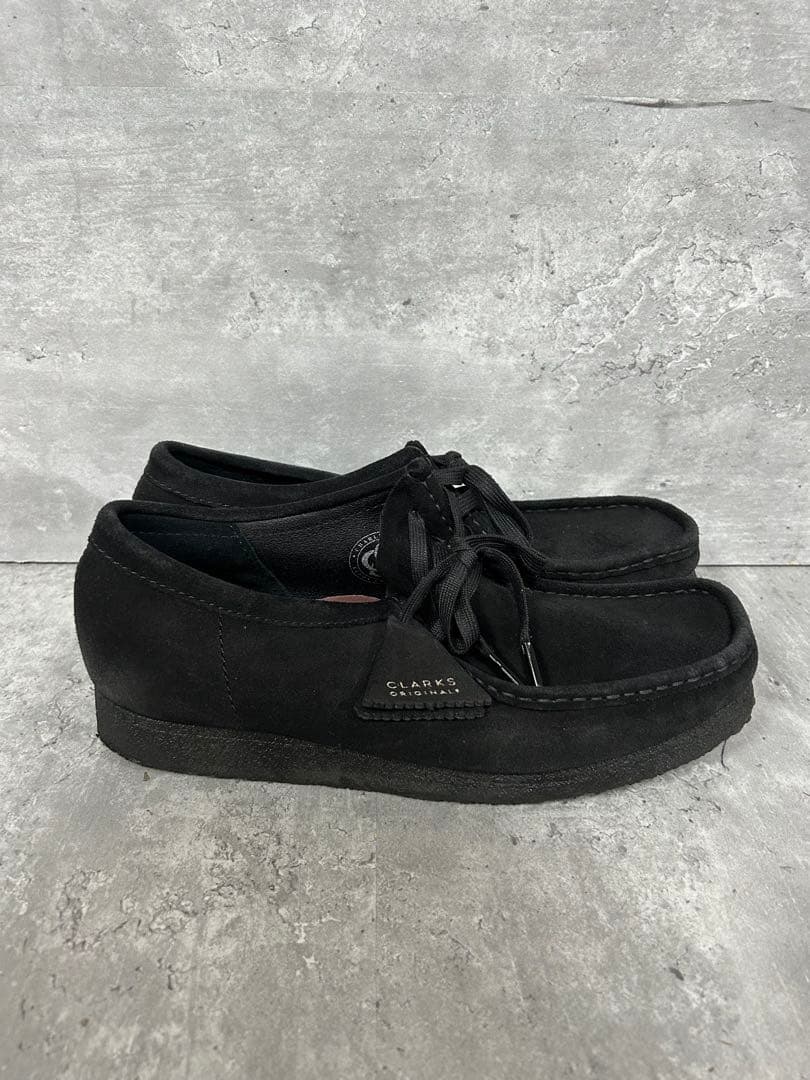 CLARKS クラークスオリジナルズ　ワラビー 黒 スエード　26.5