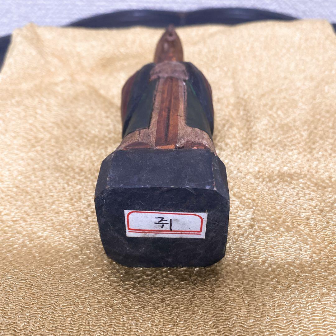 ②【貴重】獣頭人身十二支像　木彫　高さ13cm 李朝　新羅　朝鮮美術