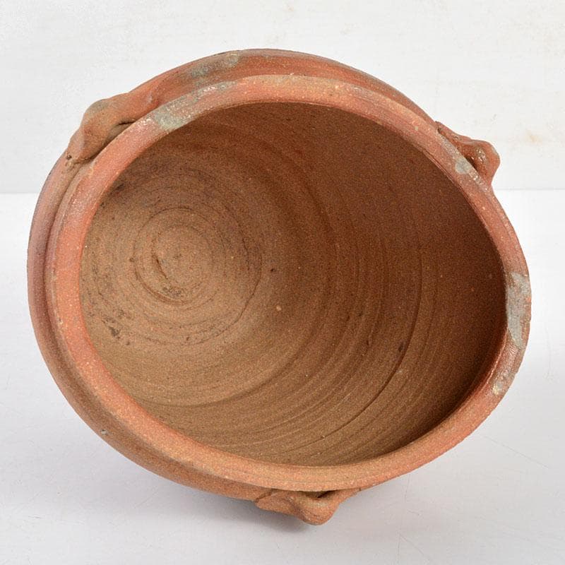 備前焼　火襷　ひだすき　三耳壷火入　時代箱付　V　R4826