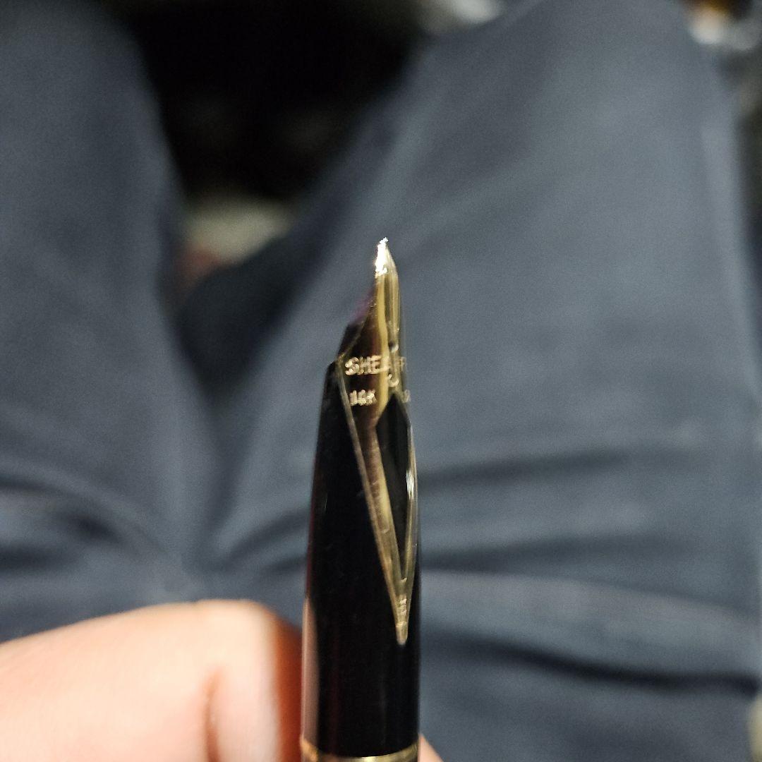 ☆希少☆シルバー ストライプ模様 万年筆