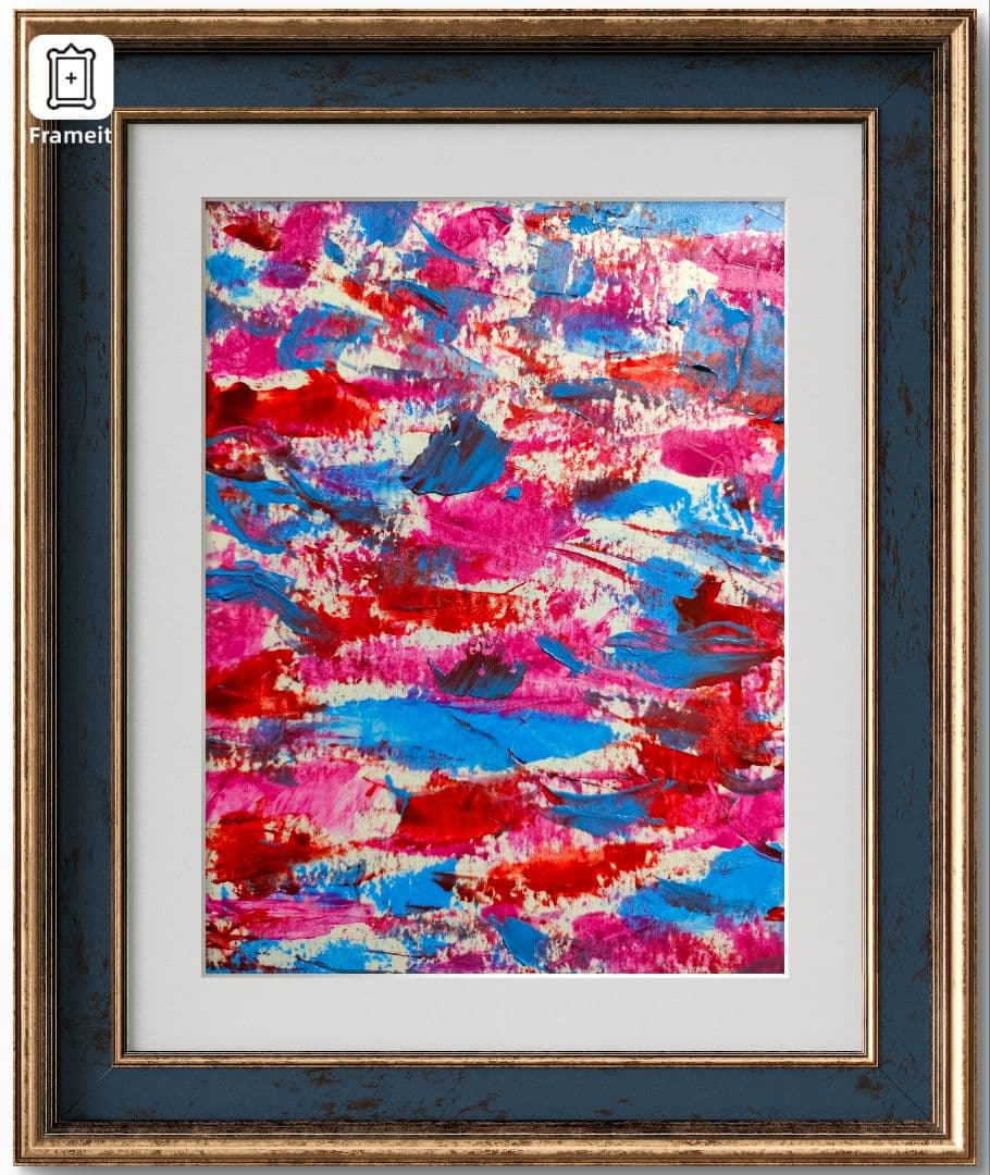 瞑想アート抽象画、額縁無し３枚組