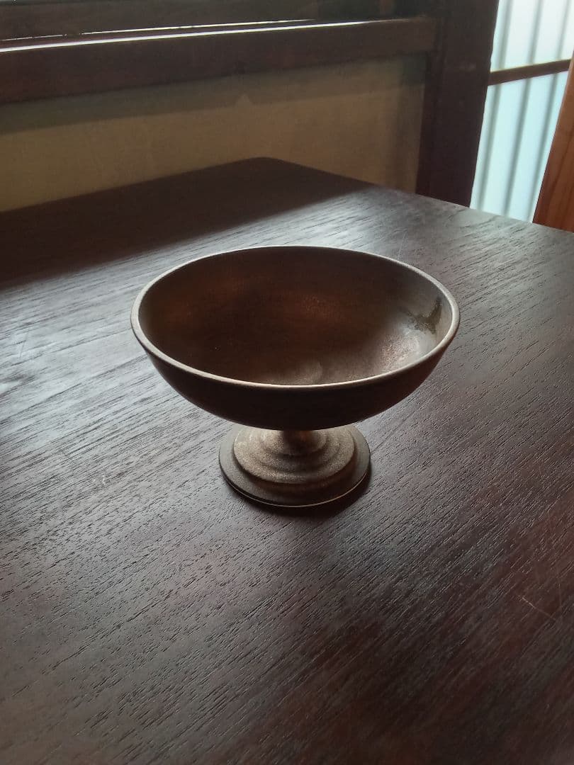 yurikosakoサコユリコ高脚コンポート皿 ブロンズ3点セット