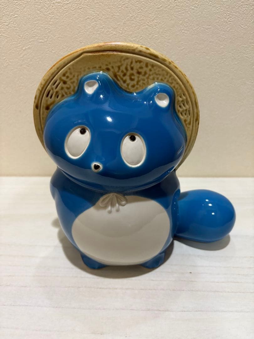 ヒダカナオト ぼんやり子だぬき 小さめサイズ 青色