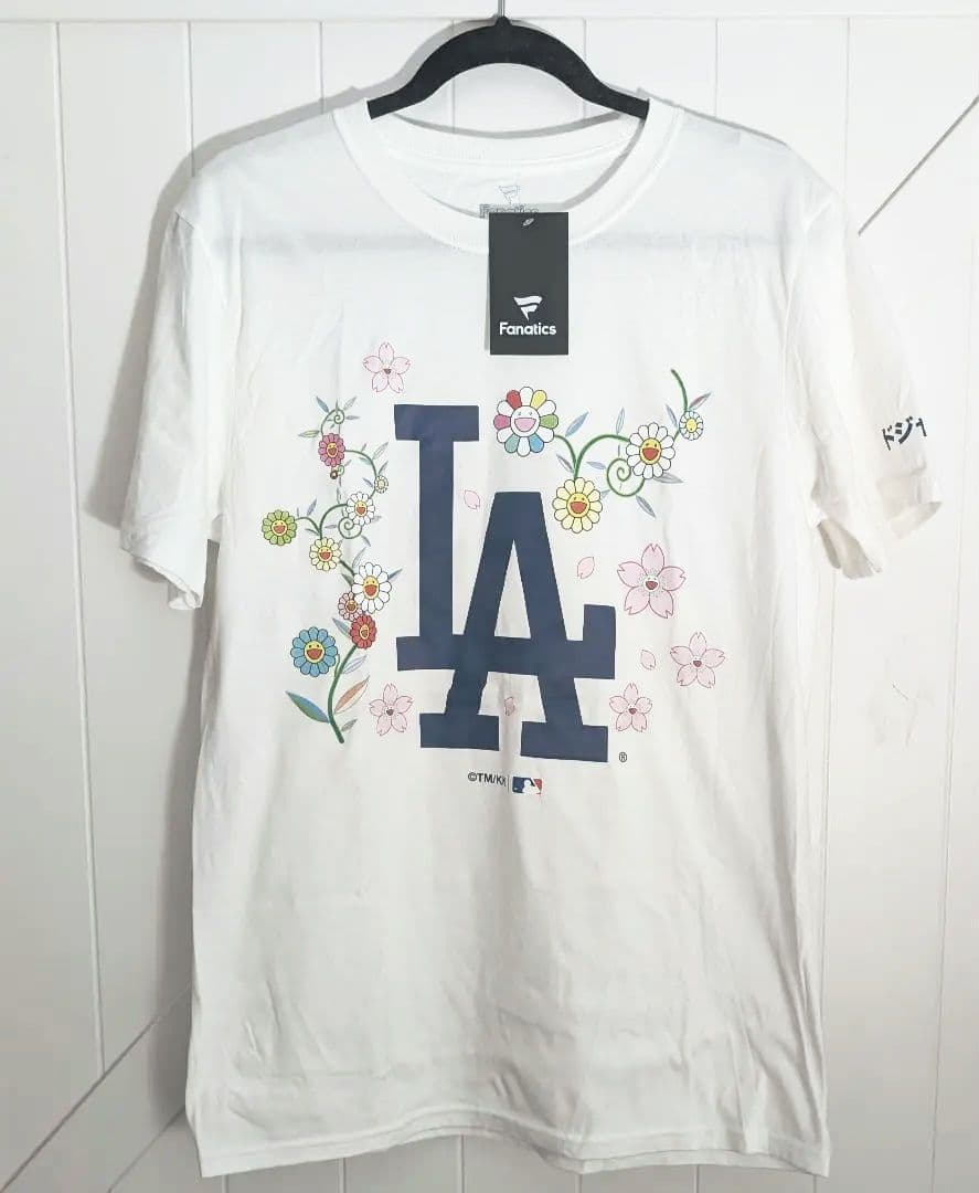 新作 村上隆 × ロサンゼルス・ドジャース コラボTシャツ 白 Mサイズ