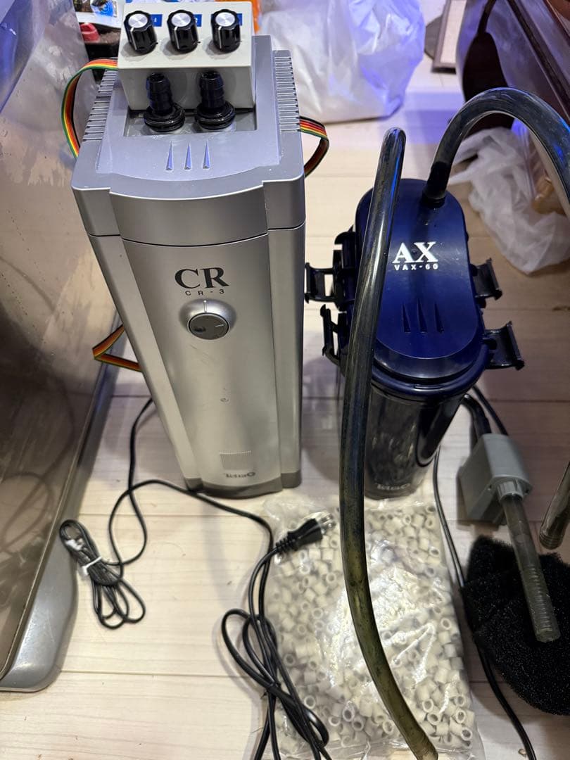 クーラーセット‼️テトラCR-3‼️ テトラVAX-60‼️新品エーハイムろ材1キロ‼️