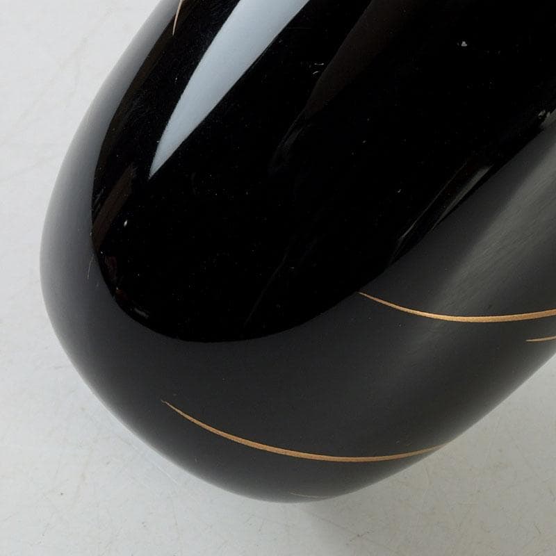 茶道具　中村宗悦作　時鳥蒔絵　長棗　仕覆付　共箱　V　9630