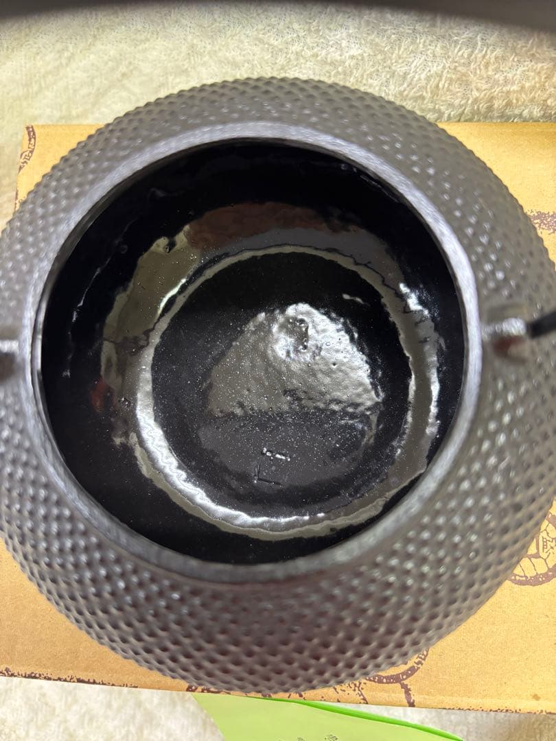 新品　南部鉄器　鉄製急須 黒 ステンレスフィルター付き