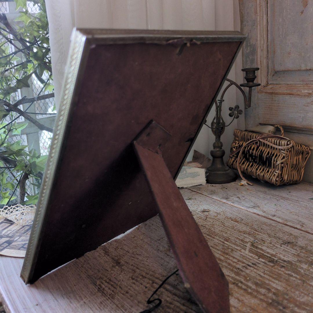 フランス　アンティーク　フレーム　ナポレオン　銅版画　セット　フォトスタンド