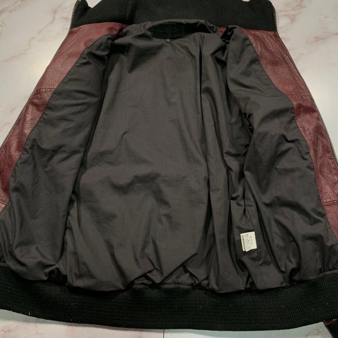 JACKROSEジャックローズピッグレザー ハイネック シングルライダース