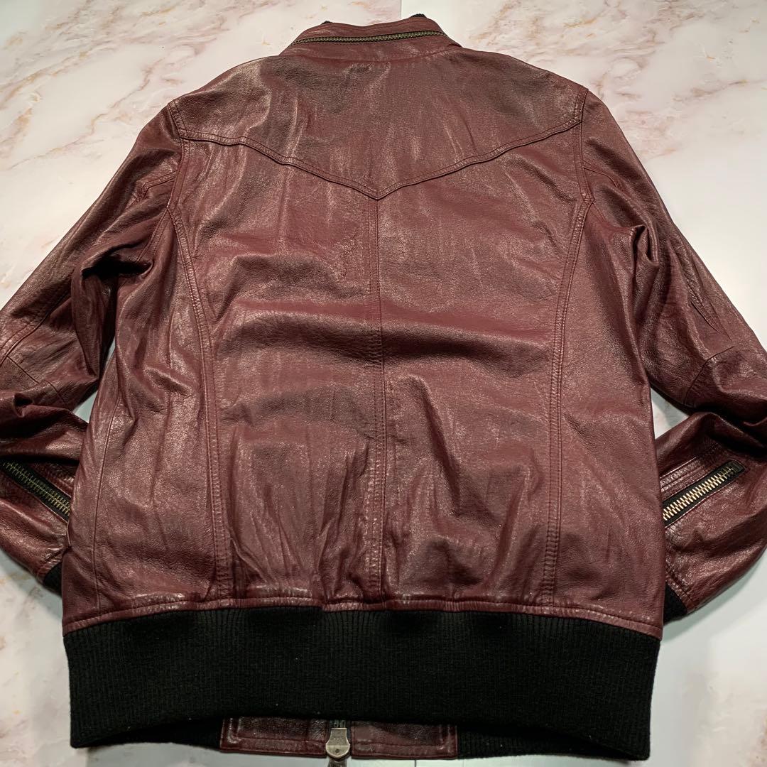 JACKROSEジャックローズピッグレザー ハイネック シングルライダース