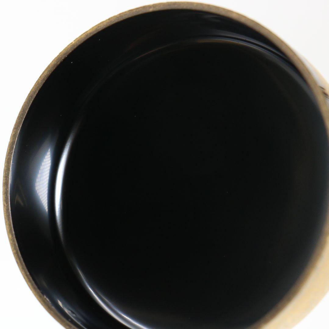 照月作 輪島塗 しのぶ文 沈金 中棗 茶道具 共箱共布　V939