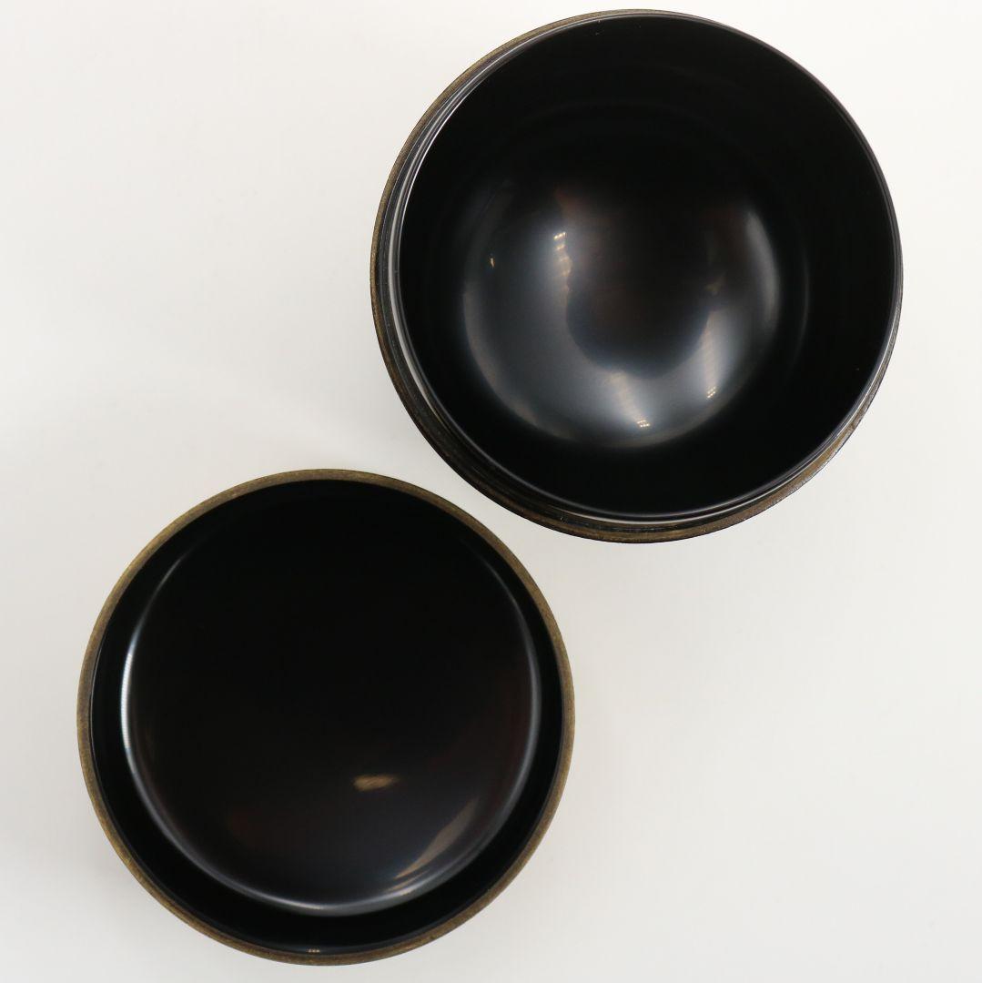 照月作 輪島塗 しのぶ文 沈金 中棗 茶道具 共箱共布　V939