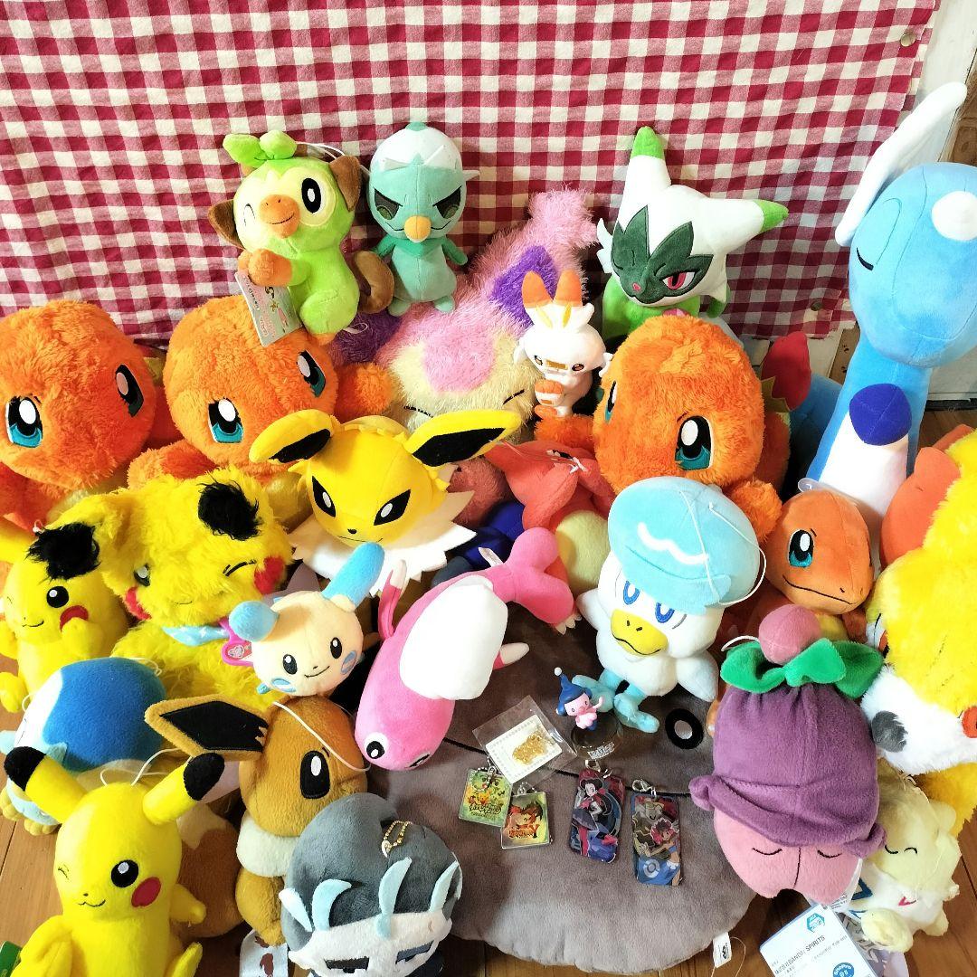 大量 まとめ売り ポケットモンスター ぬいぐるみ ルカリオ 色違い サンダース