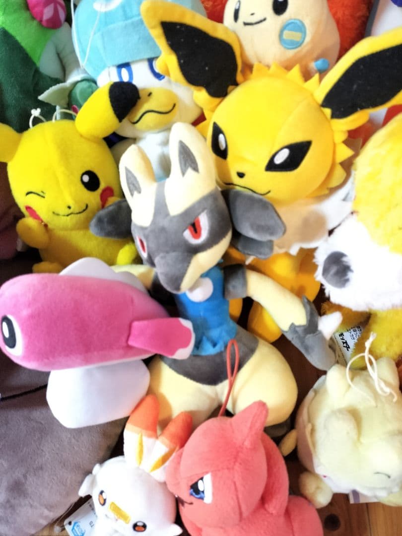 大量 まとめ売り ポケットモンスター ぬいぐるみ ルカリオ 色違い サンダース