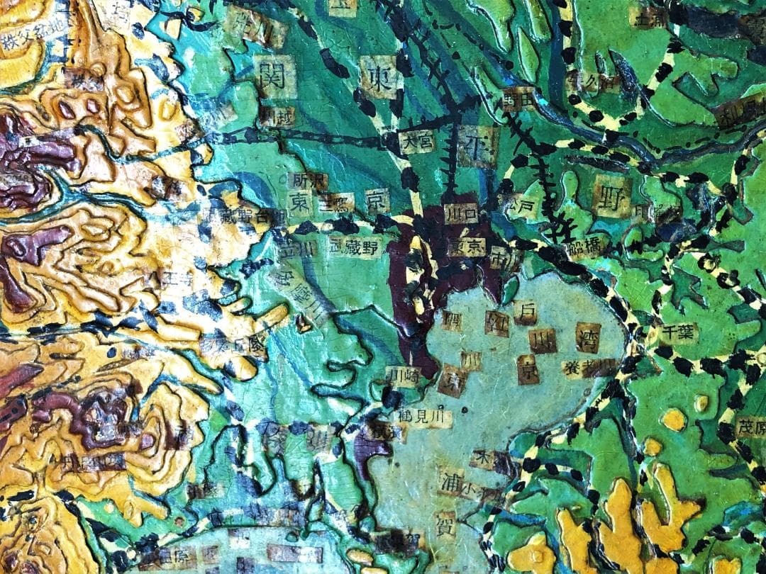 【 戦前立体古地図 】　関東地方　1：1000000　蔵出初品