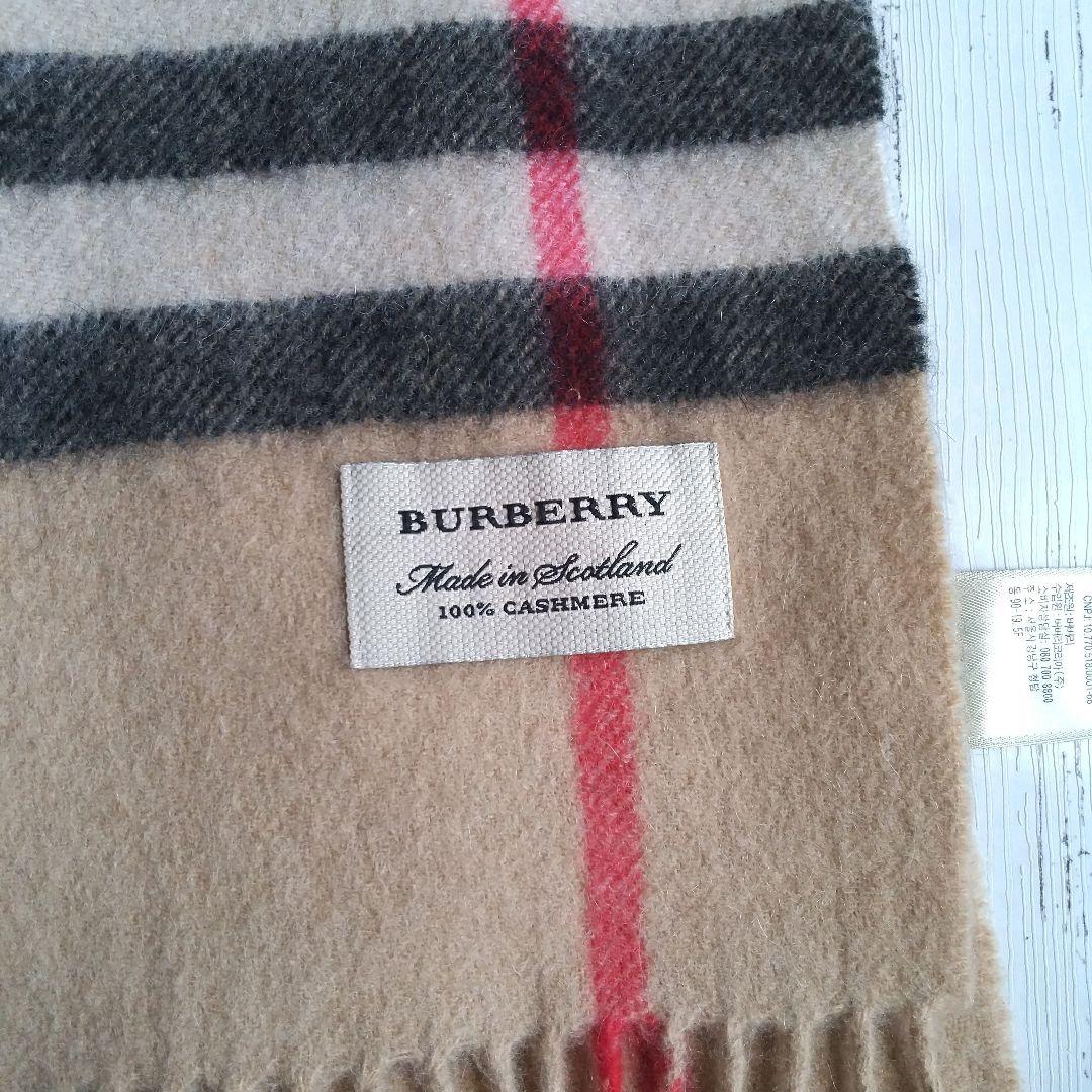 BURBERRY　バーバリーカシミヤ100%　マフラー　メガチェック 英国製