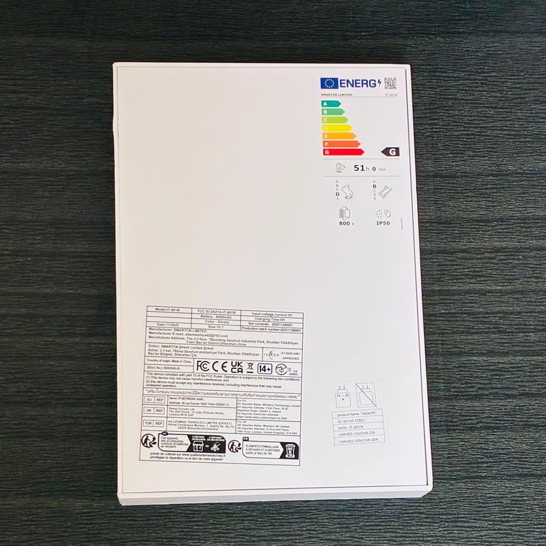 10.1インチ Android 14 OS タブレット128GB ROMシルバー