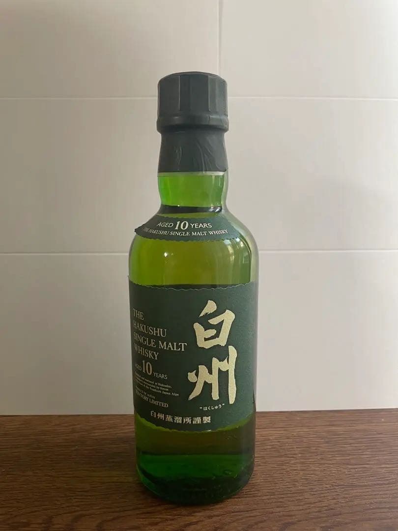 新品未開封！グリーンラベル白州10年シングルモルトウイスキー180mlサントリー